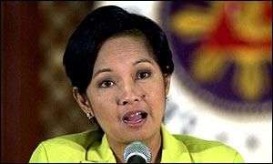 La presidente filippina Gloria Arroyo