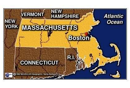 Massachusetts cartina