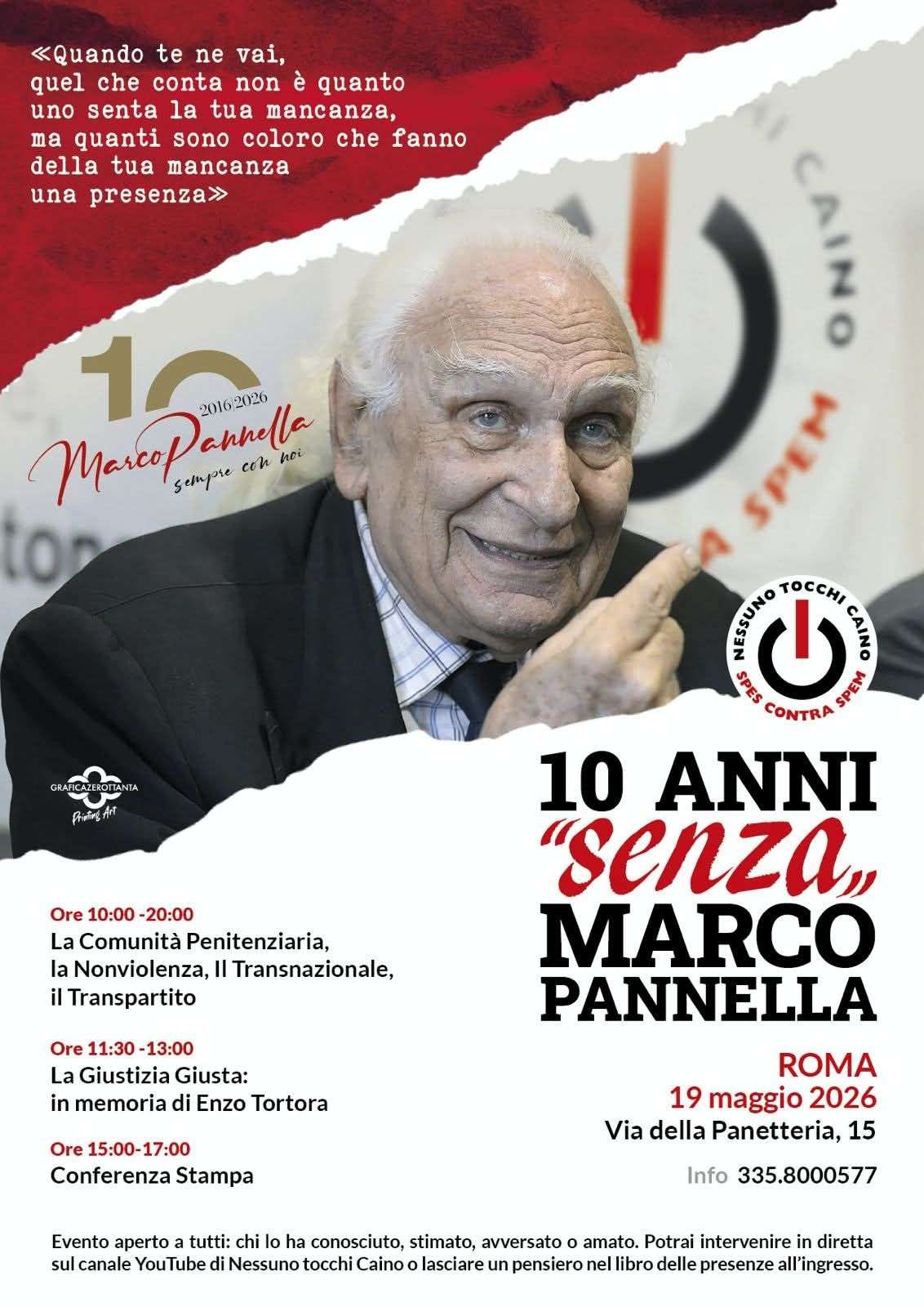 Pannella 10 anni senza